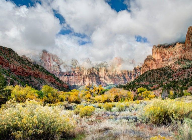 Temples and Towers of the Virgin at Zion National Park