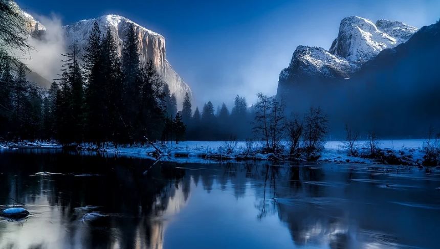 Yellowstone National Park in winter