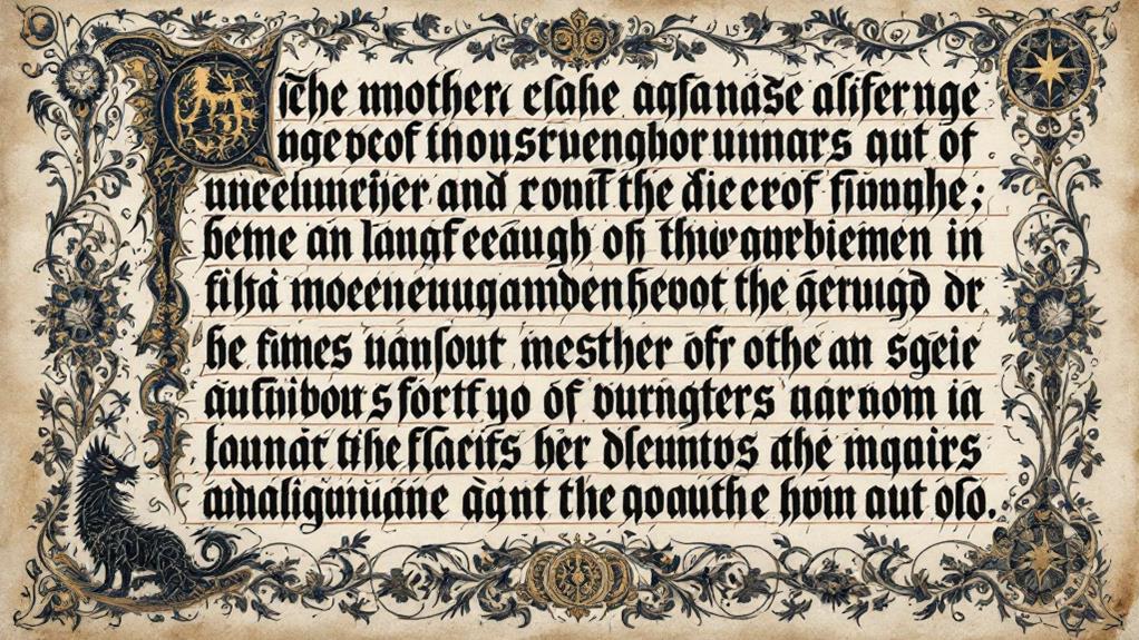 intricate letters bold strokes