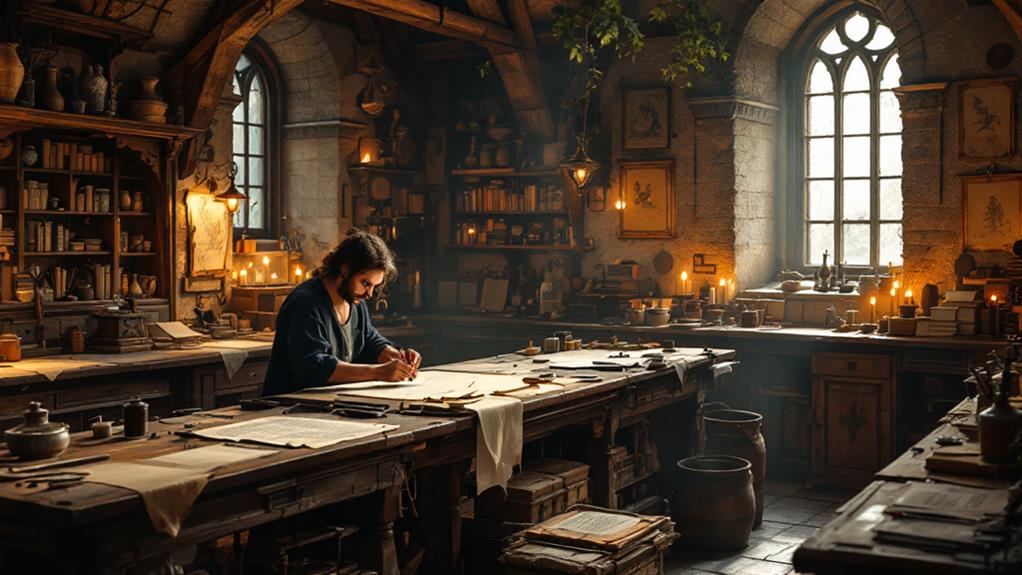 setting up writing area