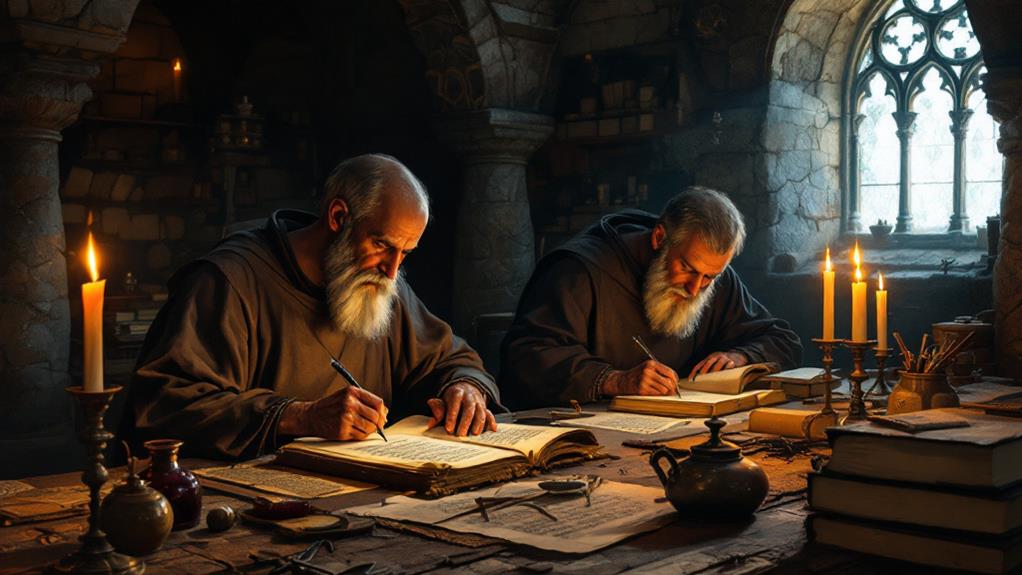 shift towards gothic scripts