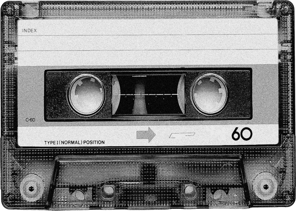 Blank Audio Cassette Tapes Textured Retro Media
