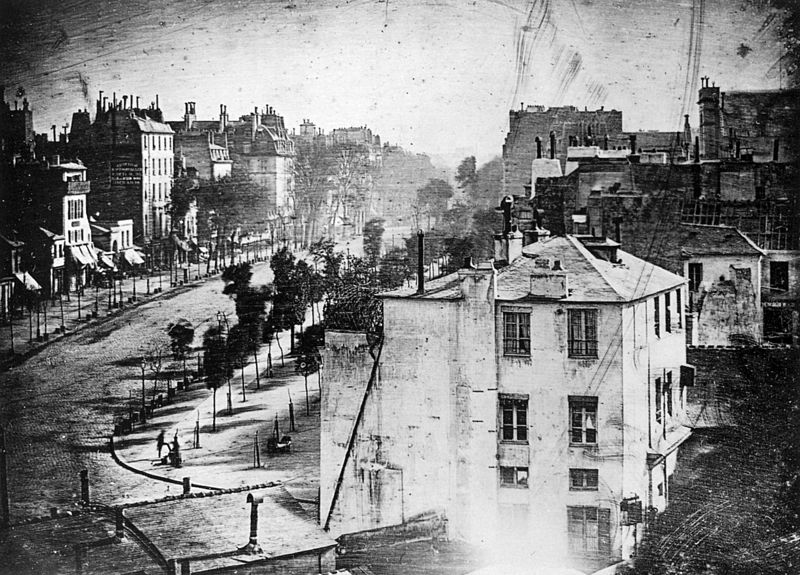 View of the Boulevard du Temple, a daguerreotype made by Louis Daguerre in 1838